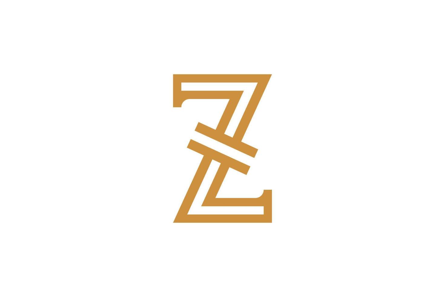 logotipo de monograma z inicial creativo vector