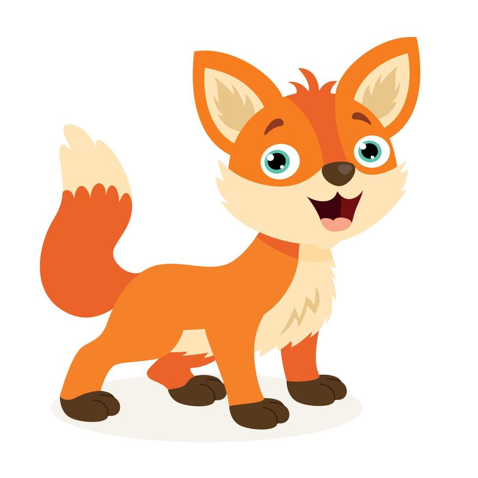 Cartoon Illustration Of A Fox vector