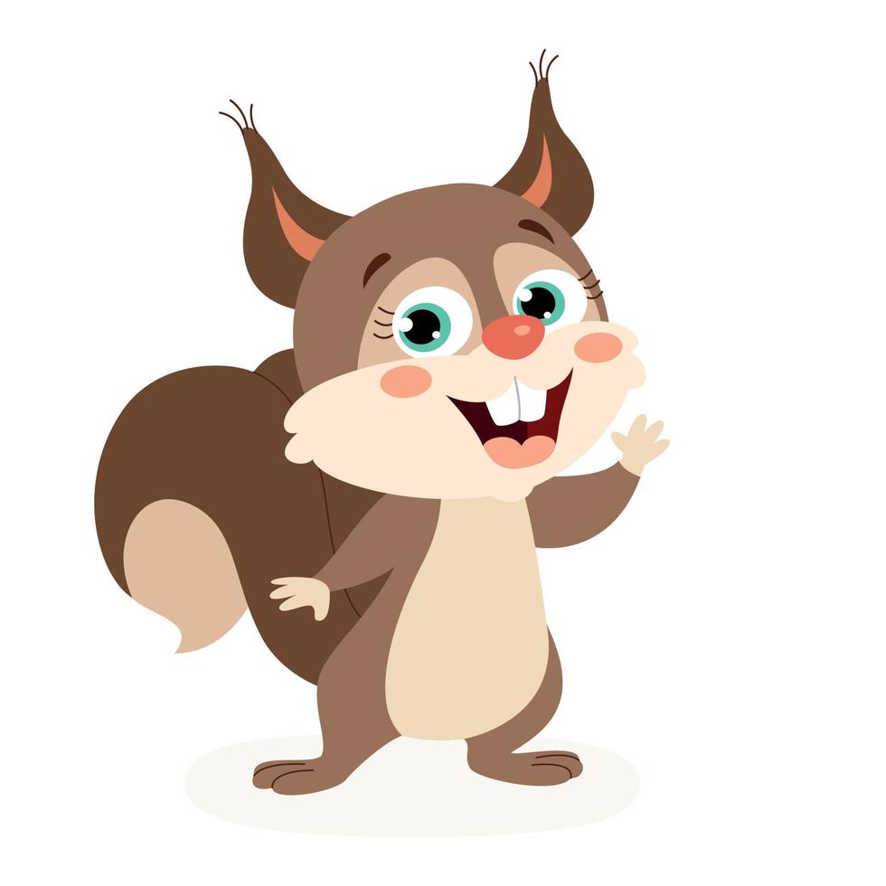 Cartoon Illustration Of A Squirrel vector