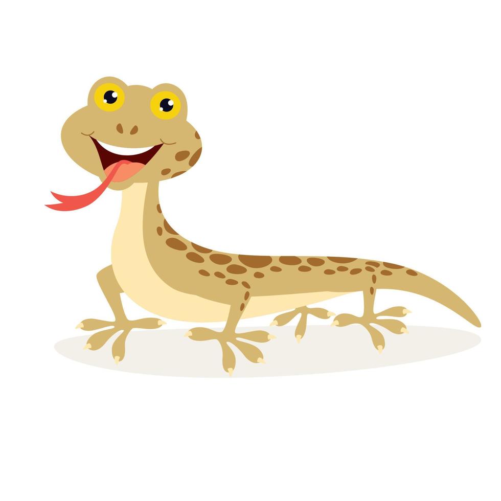 Cartoon Illustration Of A Lizard vector