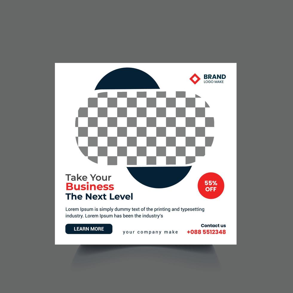 corporate social media post design vector