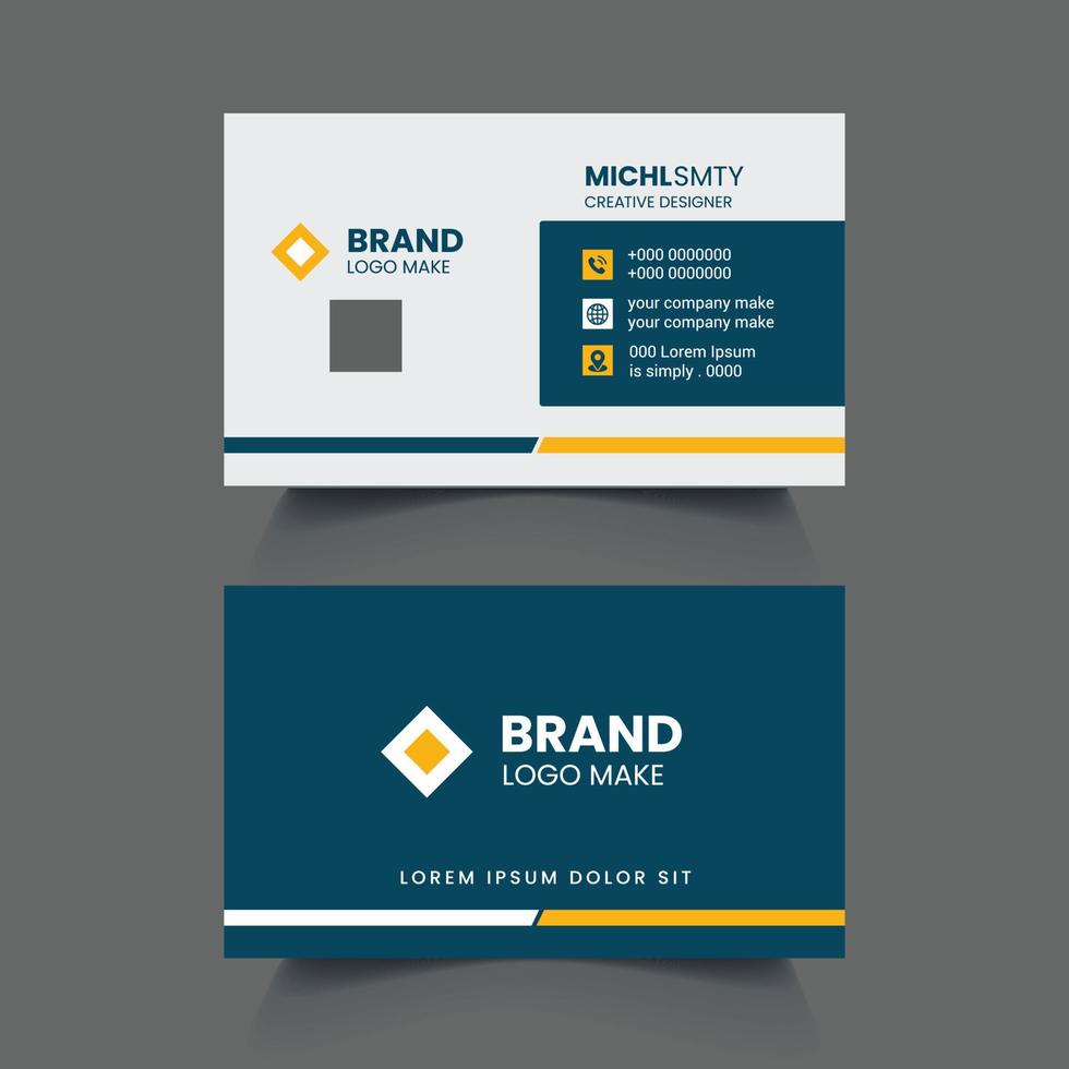 corporate business card design template vector