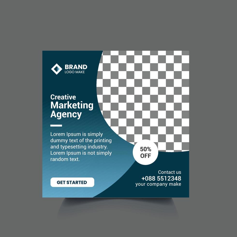 corporate social media post design vector