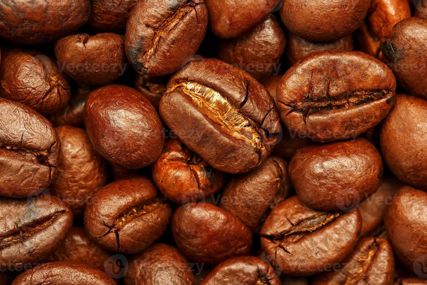 Fresh and aromatic roasted coffee beans, can be used as background. photo