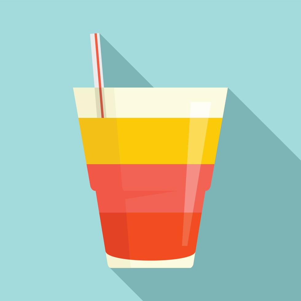 Tonic cocktail icon, flat style vector