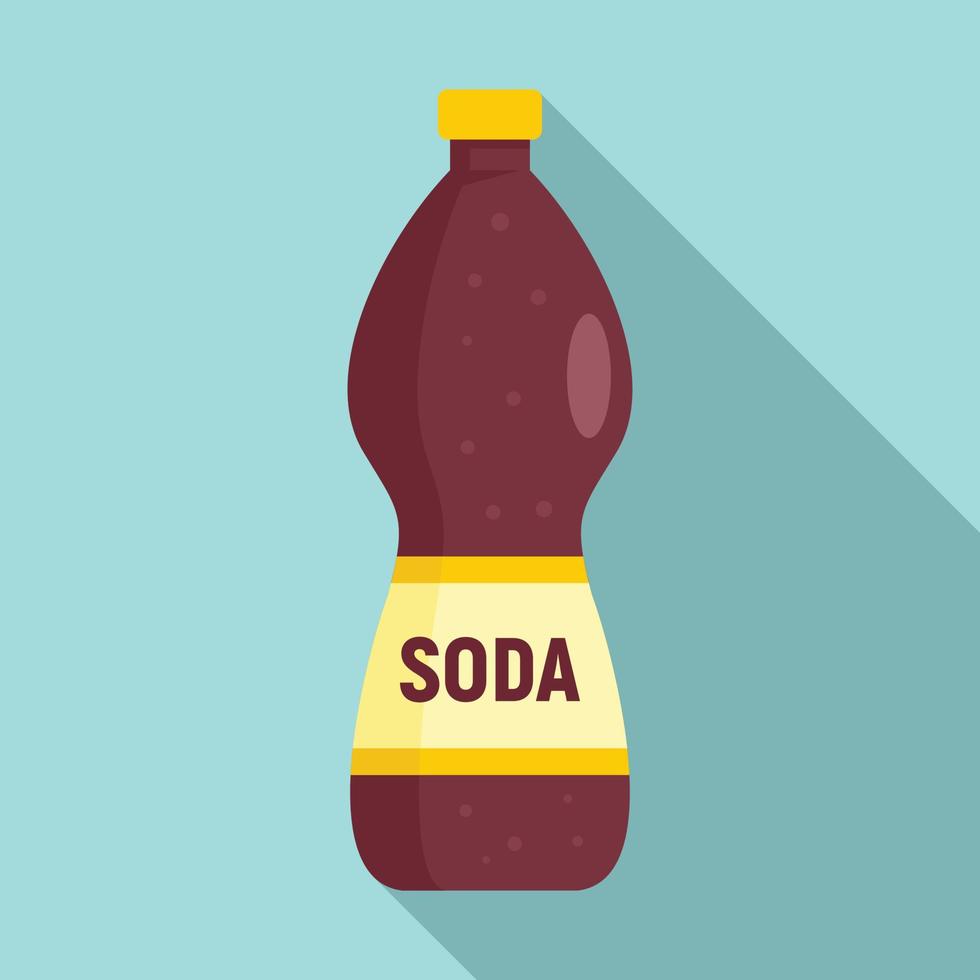 Soda drink icon, flat style vector