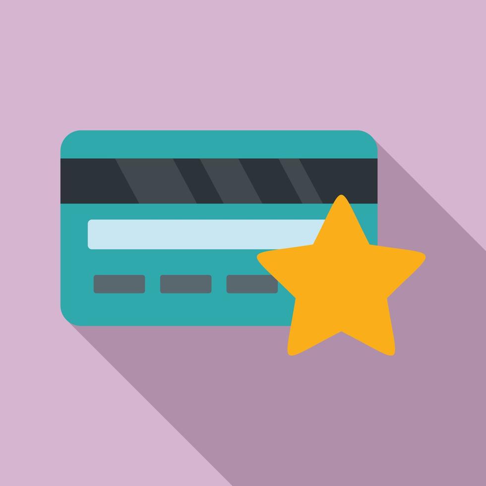 Loyalty card icon, flat style vector