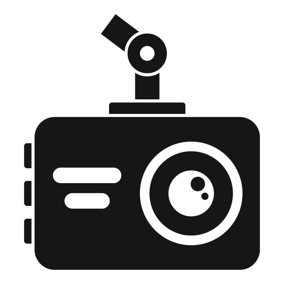 Electric digital recorder icon, simple style vector