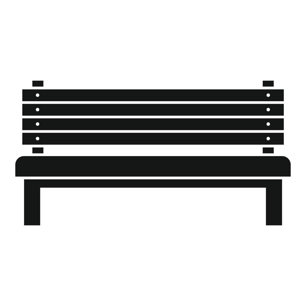 Park bench icon, simple style vector