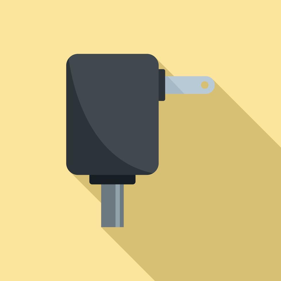 Smartphone power adapter icon, flat style vector