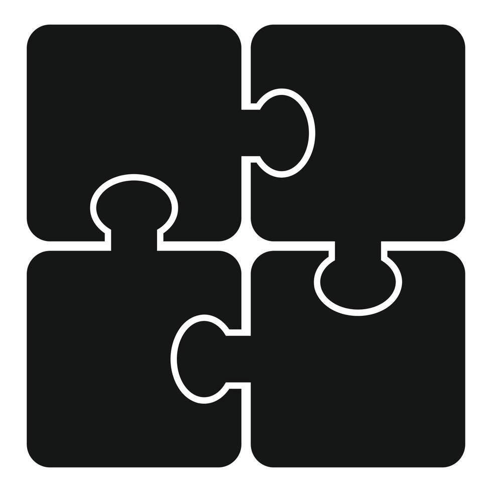 Development puzzle icon, simple style vector