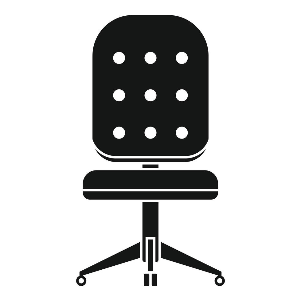 icono de silla de oficina, estilo simple vector