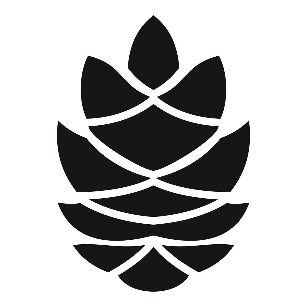 Garden pine corn icon, simple style vector