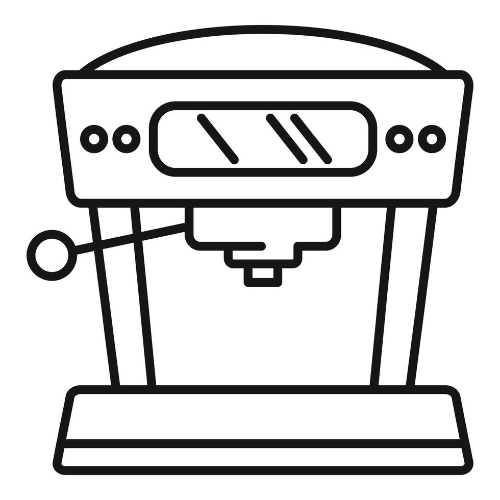 icono de la máquina de café de cápsula, estilo de contorno vector