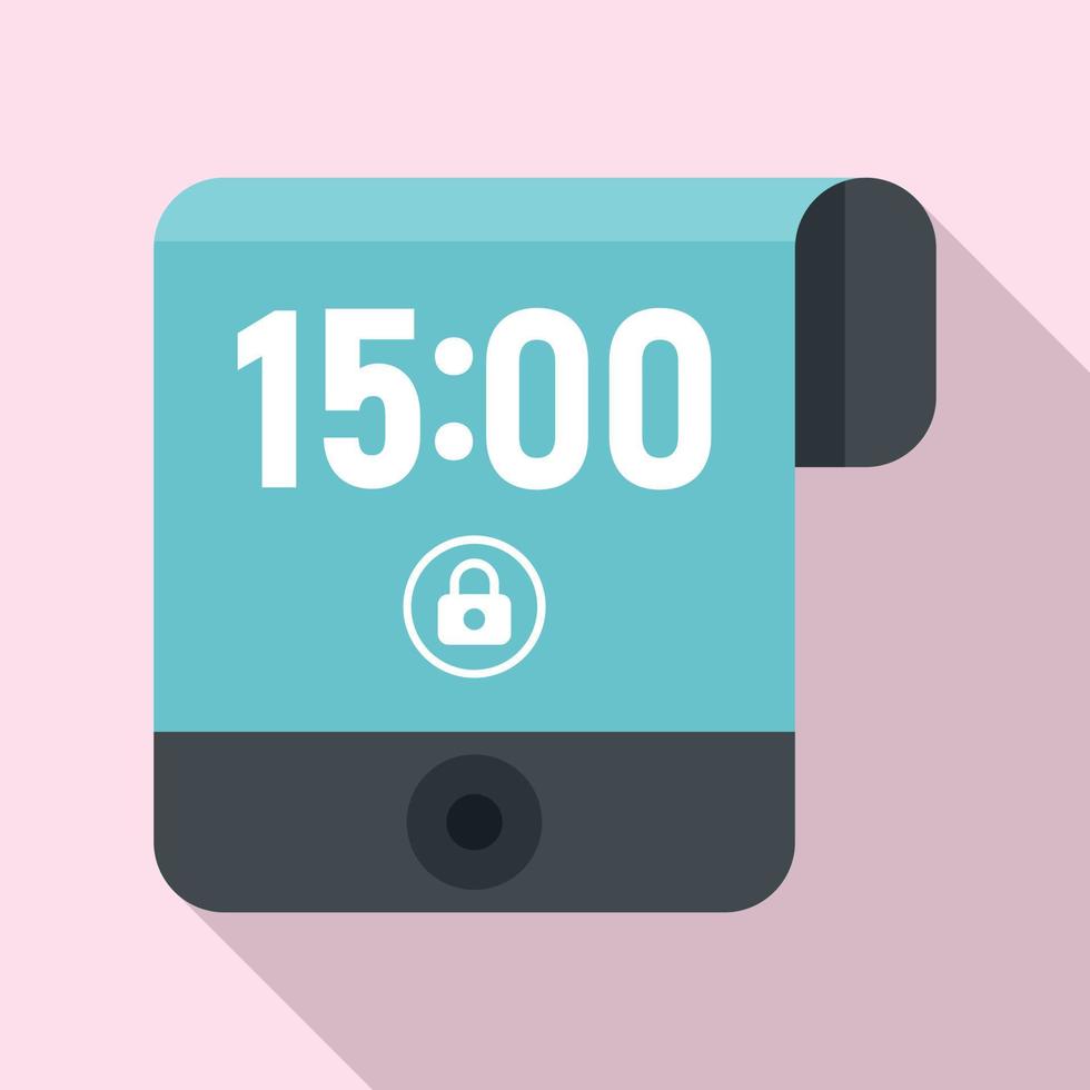 Contemporary flexible display icon, flat style vector