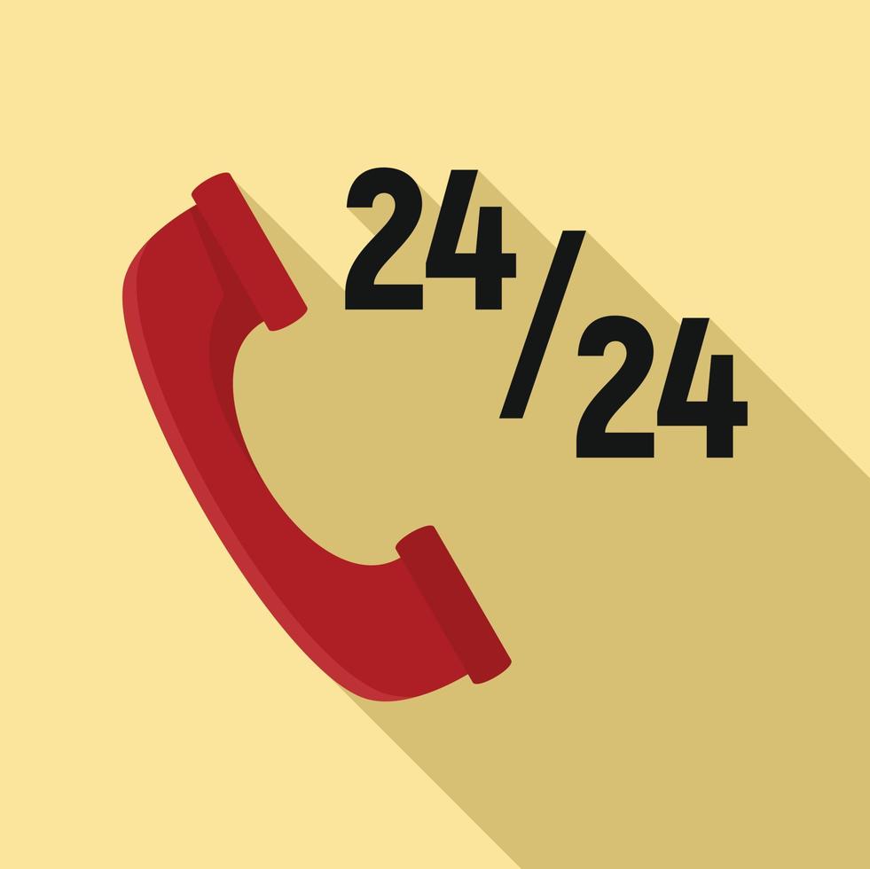 Customer call center icon, flat style vector