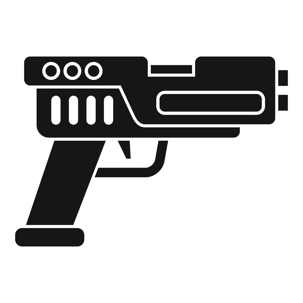 icono de blaster automático, estilo simple vector