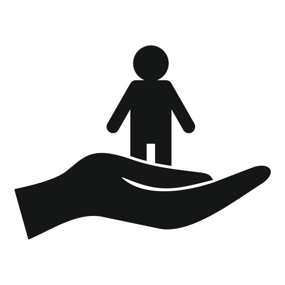 Kid care icon, simple style vector