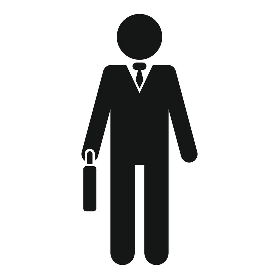 icono de hombre de negocios, estilo simple vector