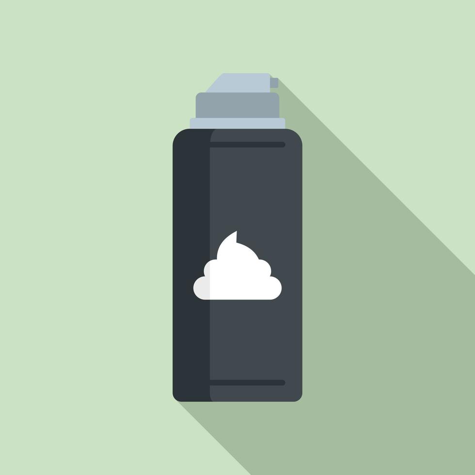 Razor shaving foam icon, flat style vector