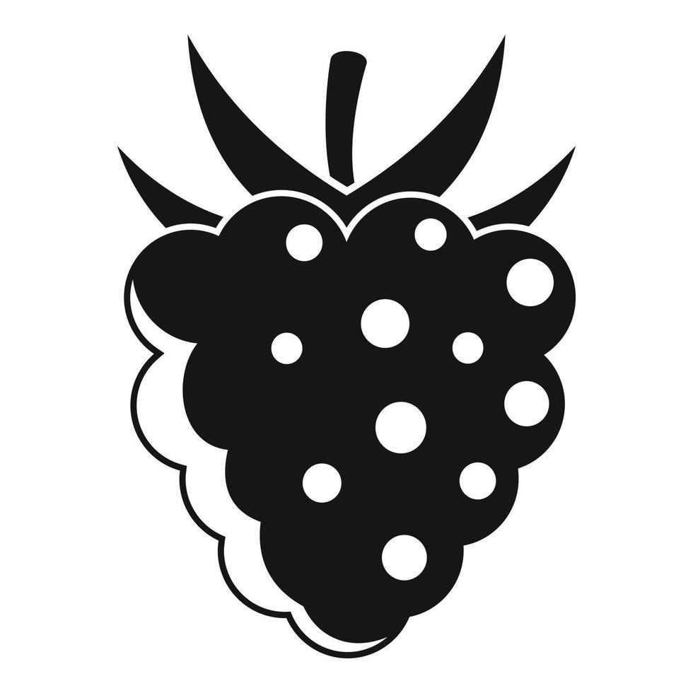 Delicious raspberry icon, simple style vector