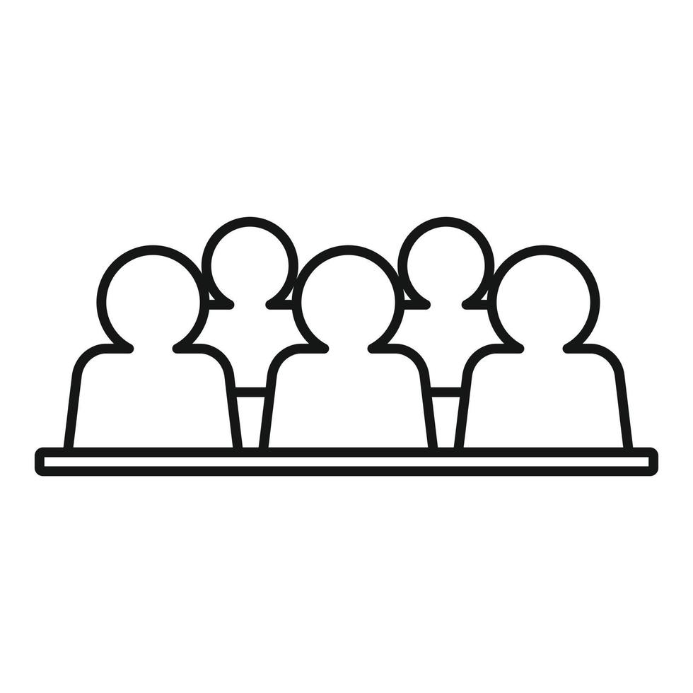 Audience group icon, outline style vector