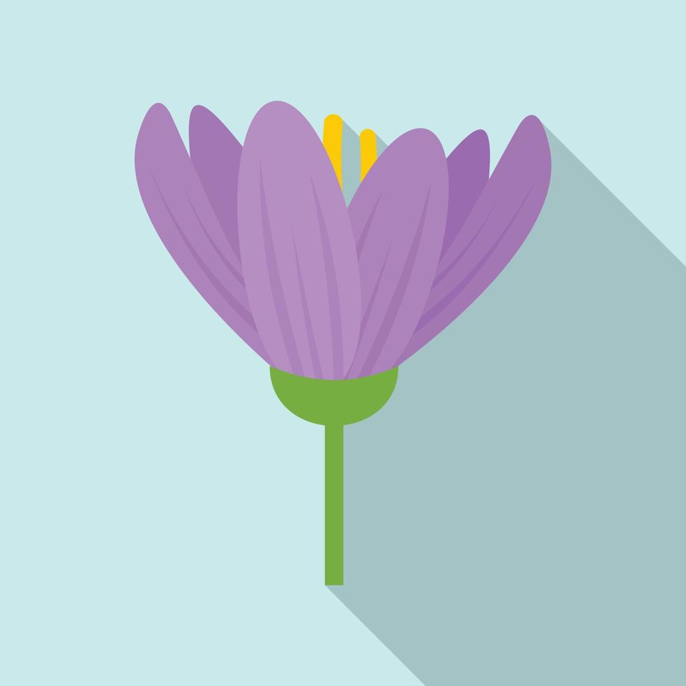 Crocus icon, flat style vector