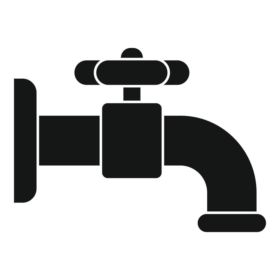 Garden water tap icon, simple style vector