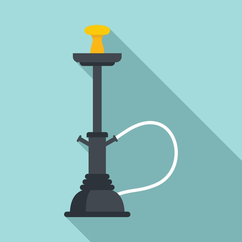 Turkish hookah icon, flat style vector