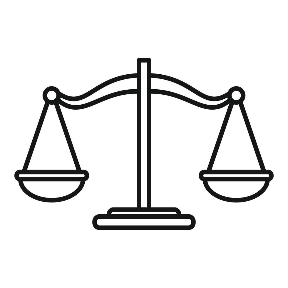 Life skills balance icon, outline style vector