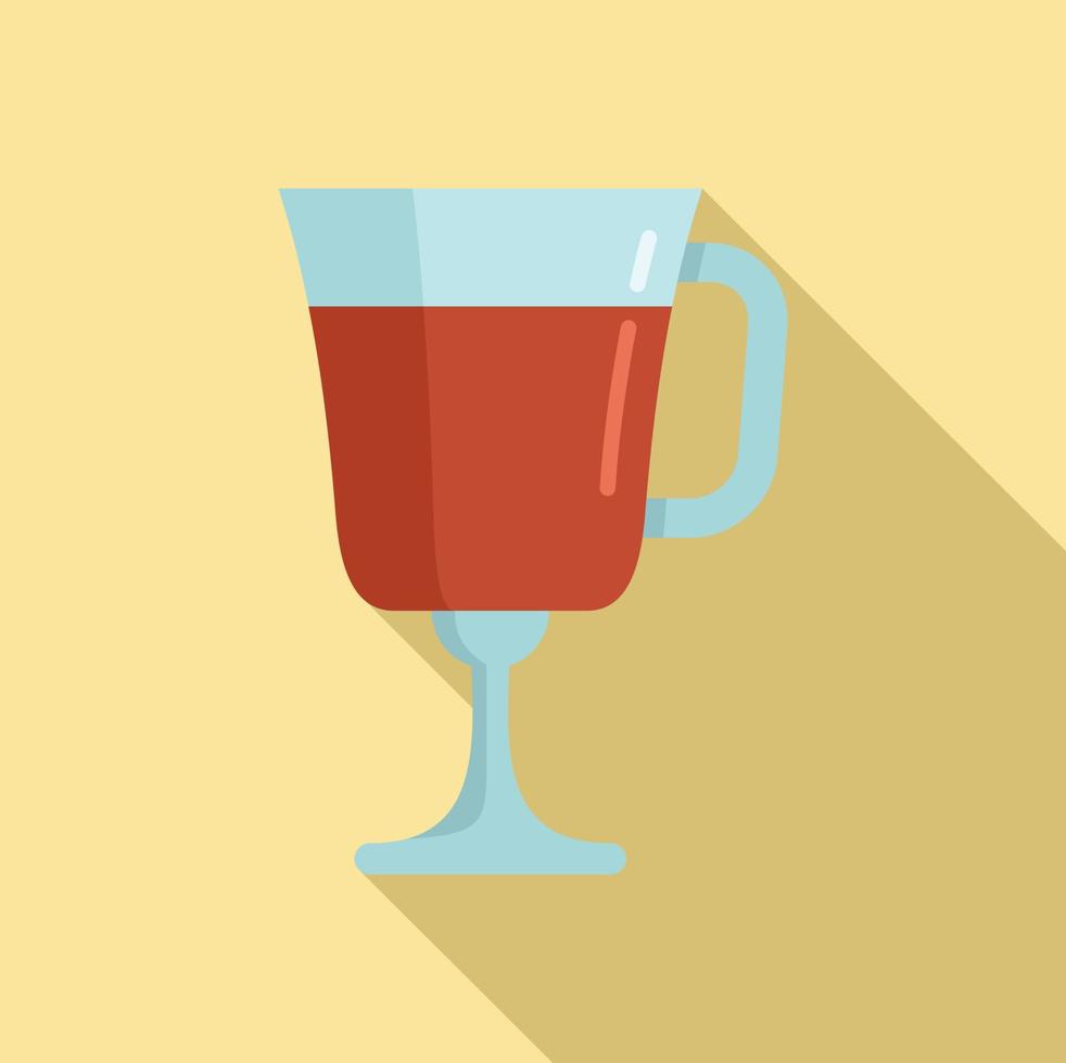 icono de vino caliente sueco, estilo plano vector