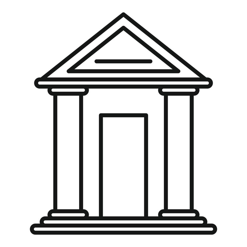 Judge building icon, outline style vector