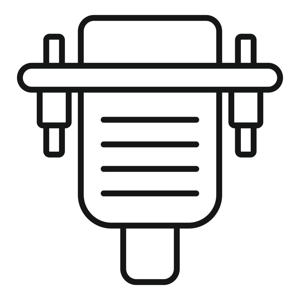 Old computer adapter icon, outline style vector