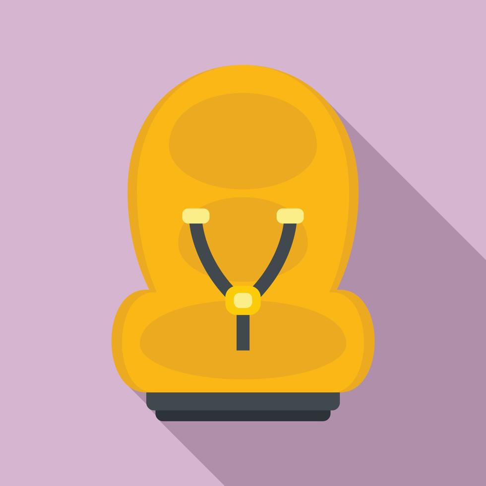 Toddler car seat icon, flat style vector