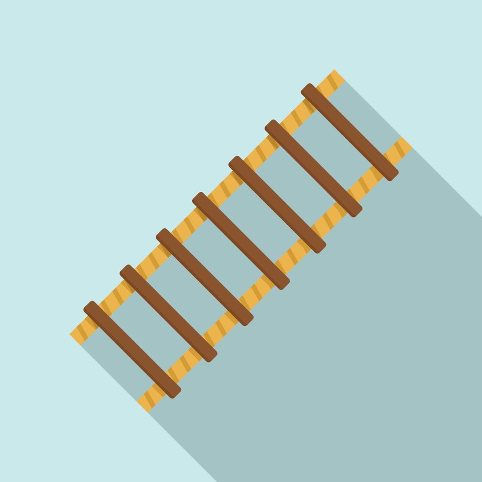 Farm ladder icon, flat style vector