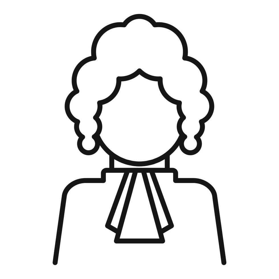 Judge person icon, outline style vector