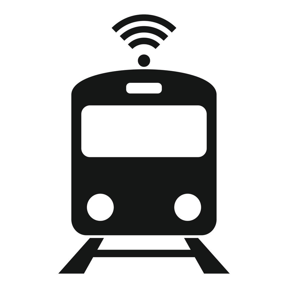 Metro wifi icon, simple style vector