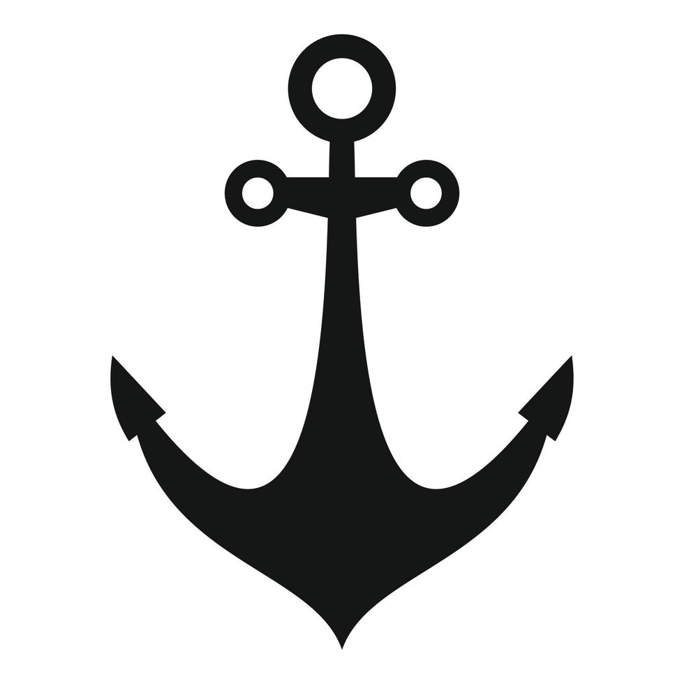 Knot anchor icon, simple style vector