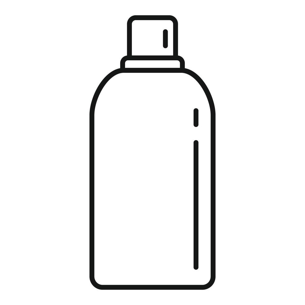 icono de botella de limpiador de baño de plástico, estilo de esquema vector