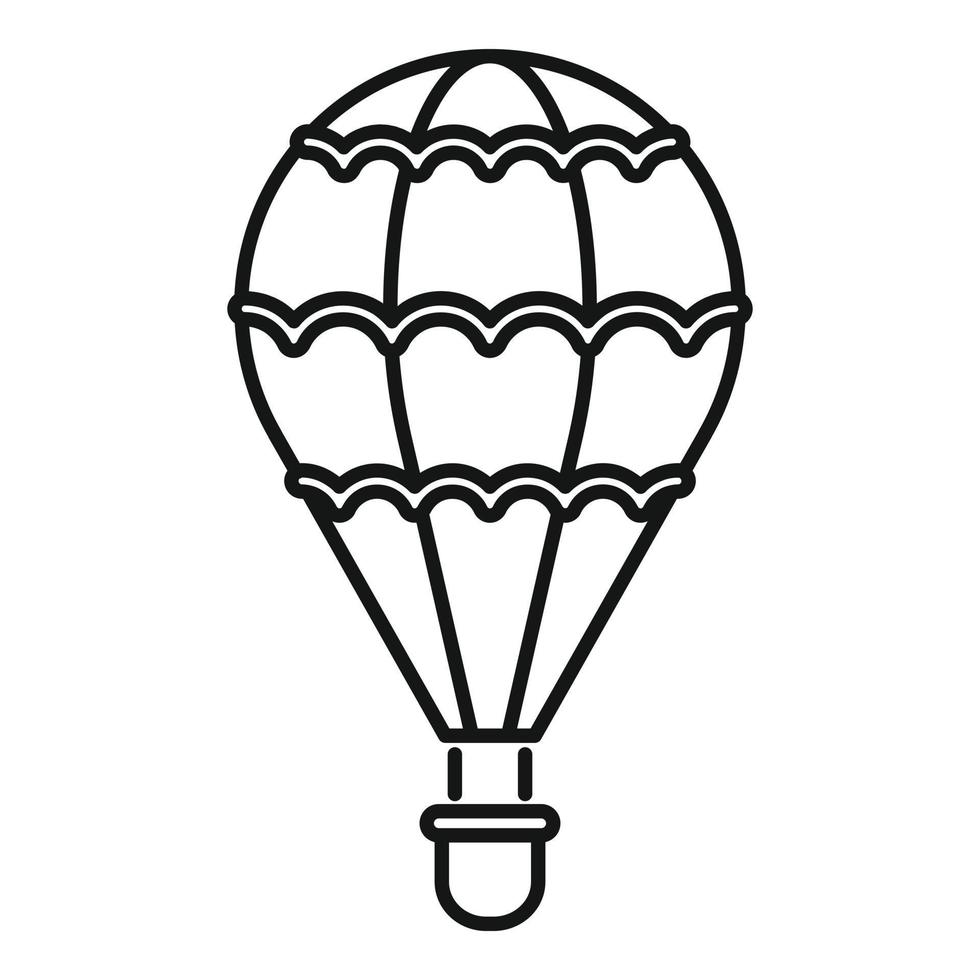 icono de globo de aire de vuelo, estilo de contorno vector