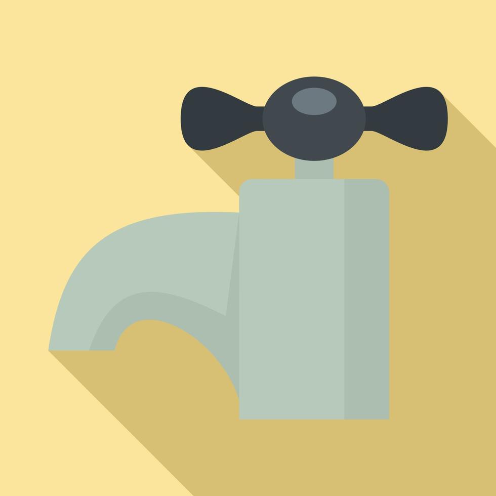 Water faucet icon, flat style vector