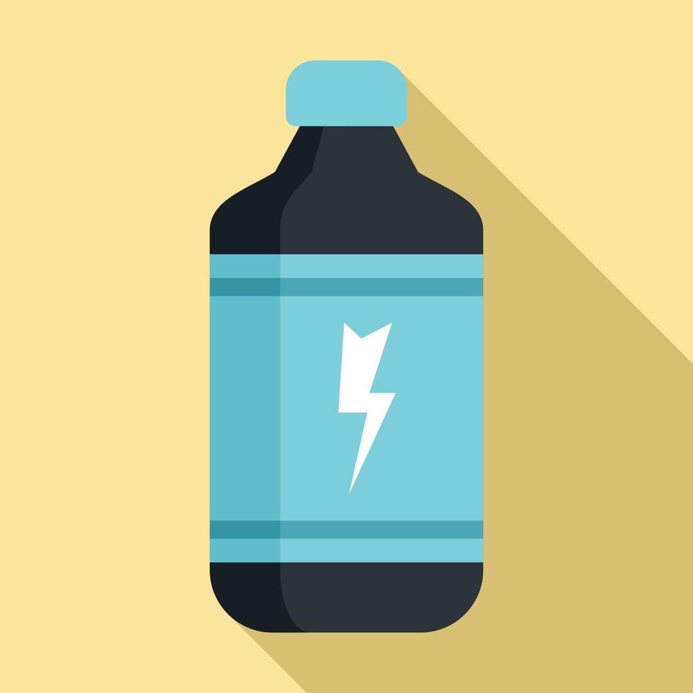 Cold energy drink icon, flat style vector