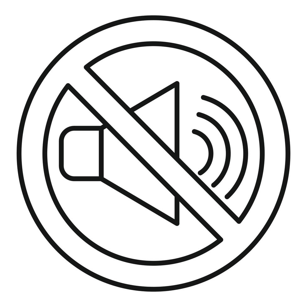 No sound speaker icon, outline style vector