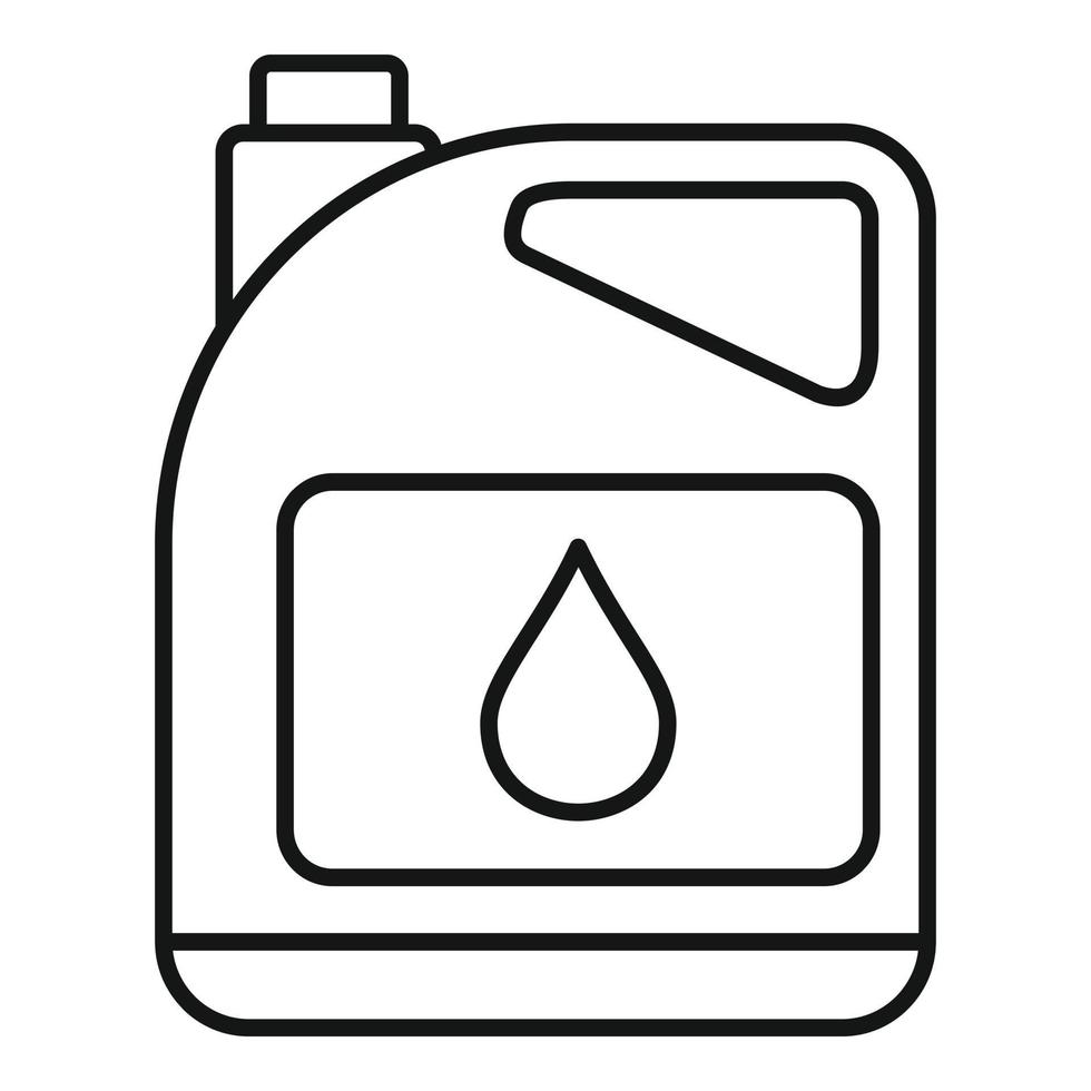 Motor oil canister icon, outline style vector