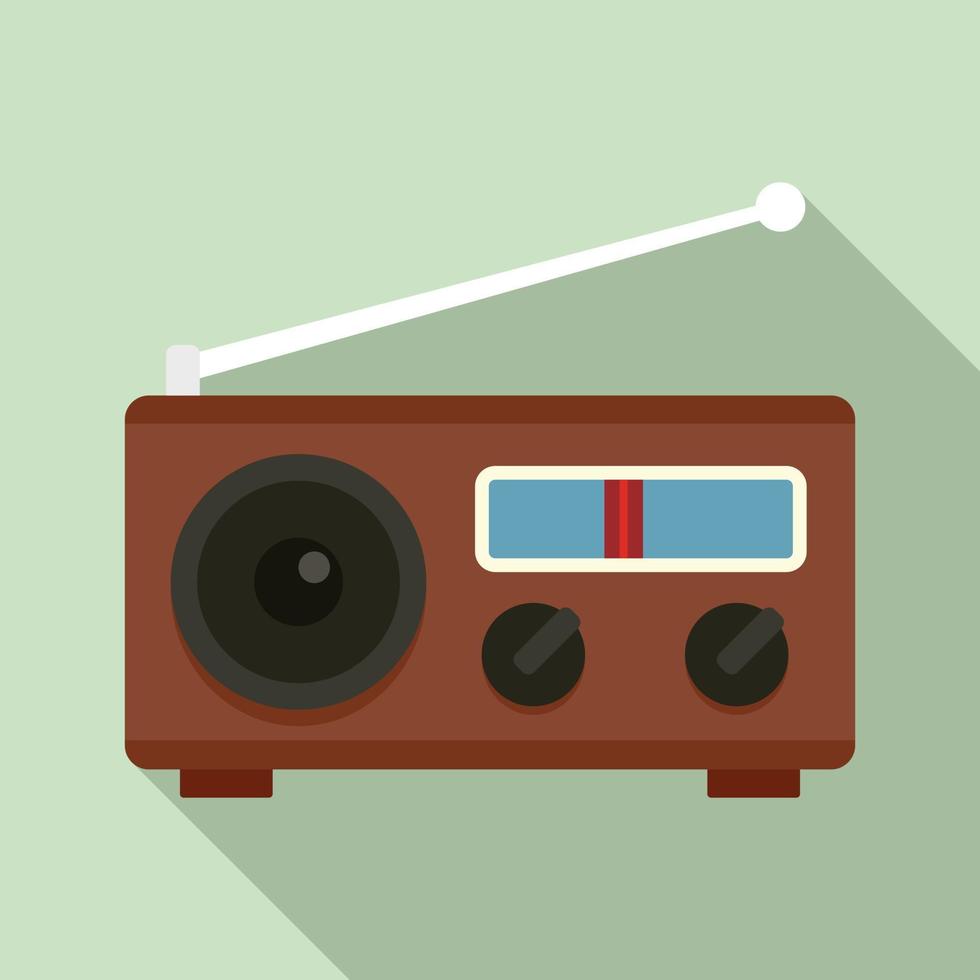 Radio icon, flat style vector