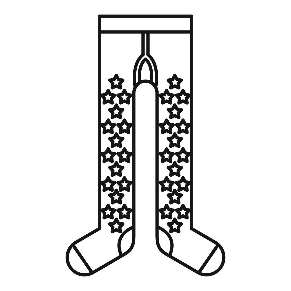 Tights icon, outline style vector