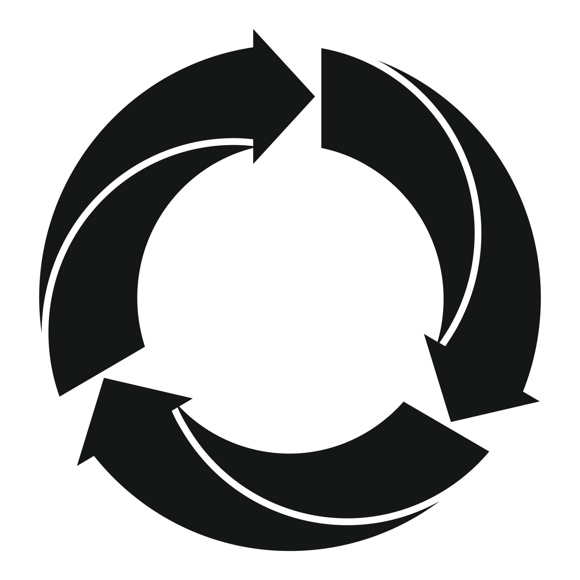 Recycling arrows icon, simple style 14540296 Vector Art at Vecteezy