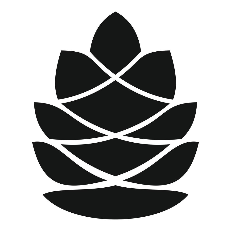 Spruce pine cone icon, simple style vector