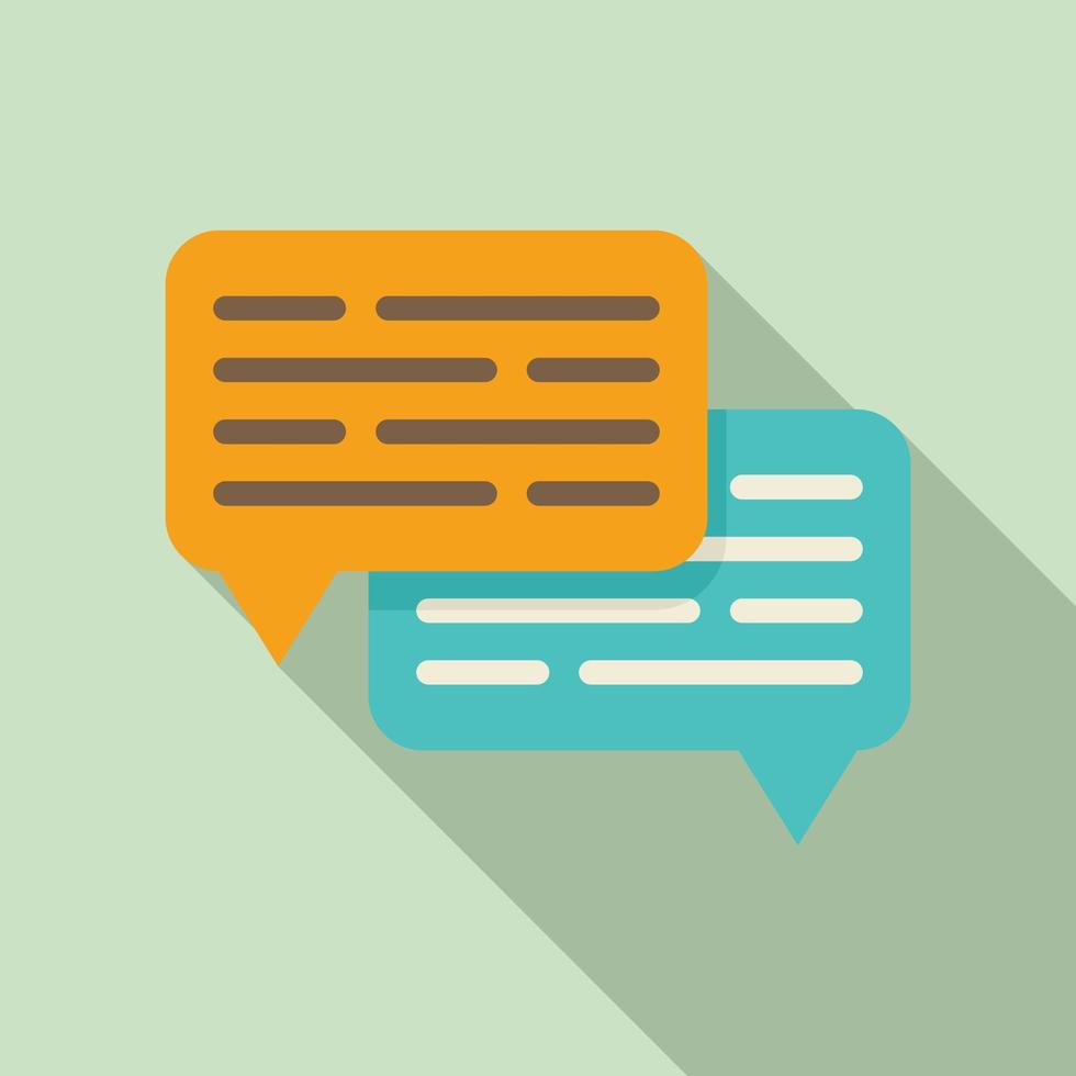 Chat request icon, flat style vector