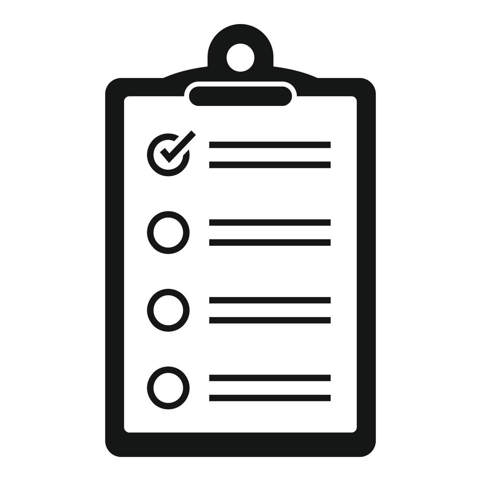 Inventory checkboard icon, simple style vector